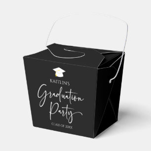 Minimalist Modern Elegant Graduation Party Favor Box