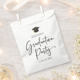 Minimalist Modern Elegant Graduation Party Favour Bag