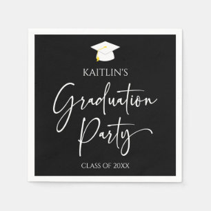 Minimalist Modern Elegant Graduation Party Napkin