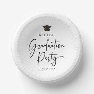 Minimalist Modern Elegant Graduation Party Paper Plate