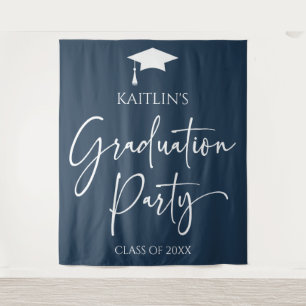 Minimalist Modern Elegant Graduation Party Tapestry