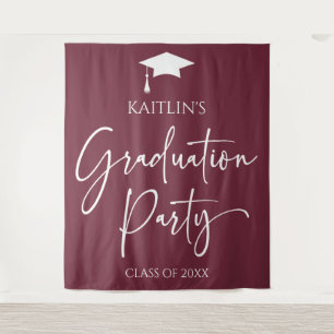 Minimalist Modern Elegant Graduation Party Tapestry