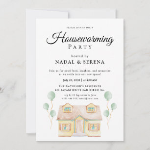Minimalist Modern Elegant Housewarming Party Invitation
