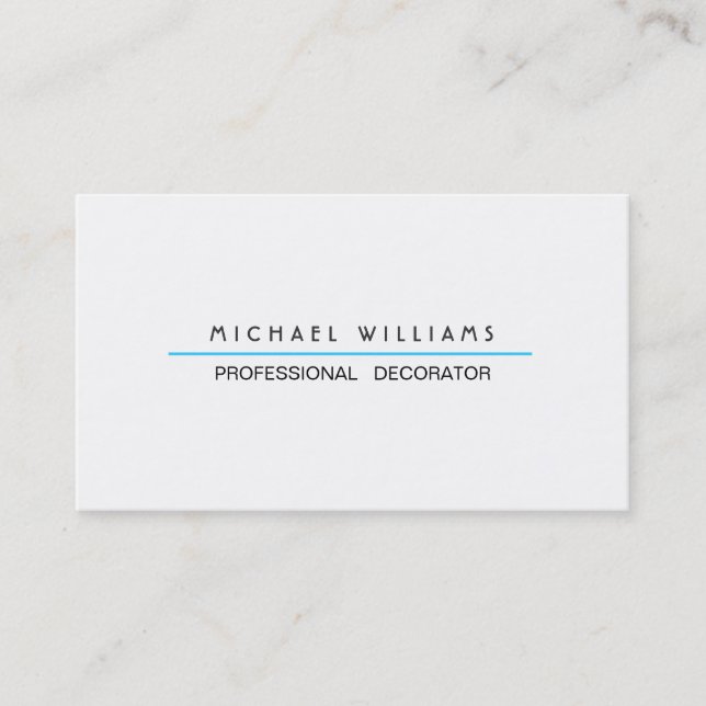 MINIMALIST MODERN ELEGANT METAL PROFESSIONAL BUSINESS CARD (Front)