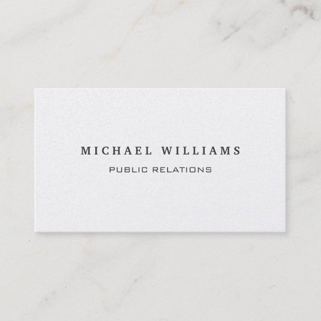 MINIMALIST MODERN ELEGANT METAL PROFESSIONAL BUSINESS CARD (Front)