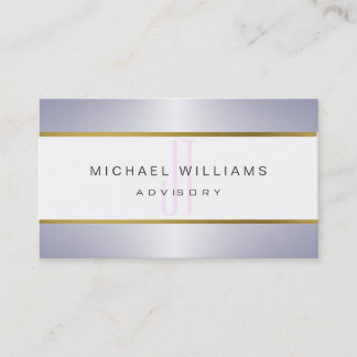 MINIMALIST MODERN ELEGANT METAL PROFESSIONAL BUSINESS CARD