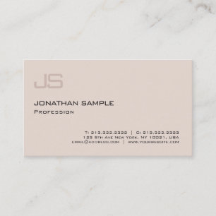 Minimalist Modern Elegant Monogram Template Business Card