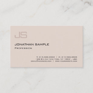 Minimalist Modern Elegant Monogram Template Business Card