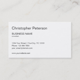 Minimalist Modern Elegant Professional Consultant Business Card