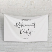 Minimalist Modern Elegant Retirement Party