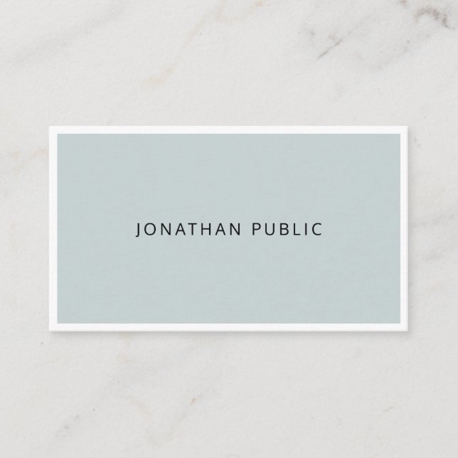 Minimalist Modern Elegant Simple Professional Business Card (Front)