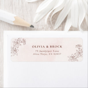 Minimalist Modern Elegant Wedding Return Address