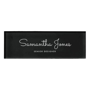 Minimalist Modern Employee Business Simple Company Name Tag