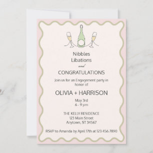 Minimalist Modern Engagement Party Invitation