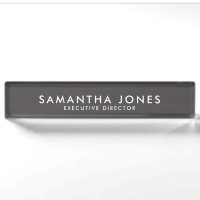 Minimalist Modern Exective Desk Name Plate