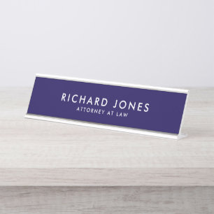 Minimalist Modern Executive Professional Lawyer Desk Name Plate