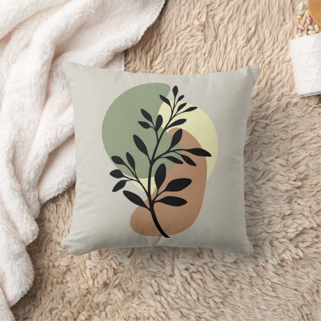 Minimalist modern floral throw pillow (Blanket)