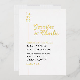 Minimalist Modern Formal White Elegant Wedding
