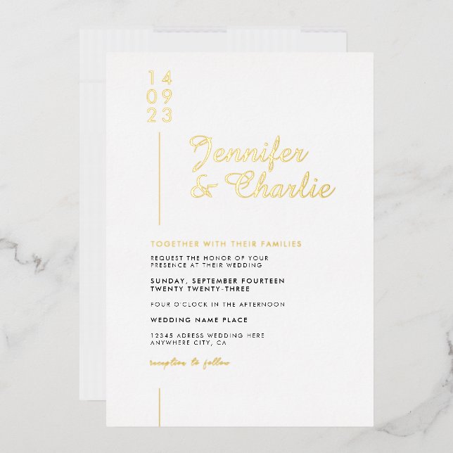 Minimalist Modern Formal White Elegant  Wedding (Envelope)