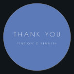 Minimalist Modern French Blue Wedding Thank You Classic Round Sticker<br><div class="desc">Minimalist Modern French Blue Wedding Thank You Classic Round Sticker</div>