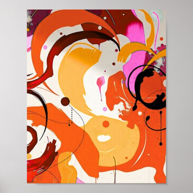 Minimalist Modern Geometric Art Poster (Front)