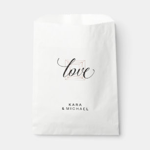 Minimalist Modern Geometric Diamond Wedding Favour Bag