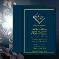 Minimalist Modern Geometric Monogram Wedding