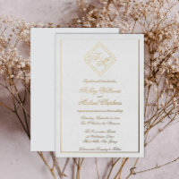 Minimalist Modern Geometric Monogram Wedding 