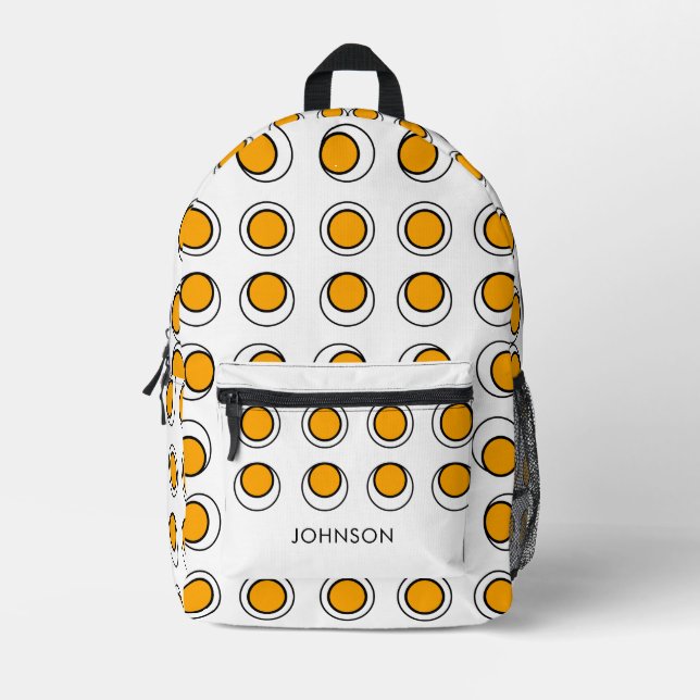 Minimalist Modern Geometric Pattern Printed Backpack (Front)