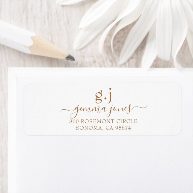 Minimalist Modern Gold Monogram Script Name (Insitu)