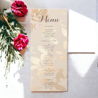Minimalist Modern Gold Wedding Menu