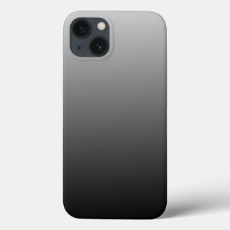 Minimalist Modern Grey Black Ombre iPhone 13 Case