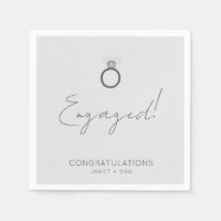 Minimalist Modern Grey Engagement Party