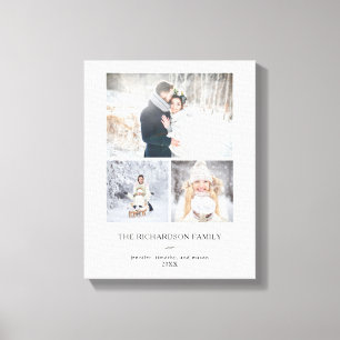 Minimalist Modern Grid   Three Photos Canvas Print