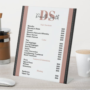 Minimalist Modern Hairstylist Pedestal Sign
