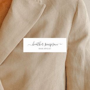 Minimalist Modern Handwriting Font Name Tag