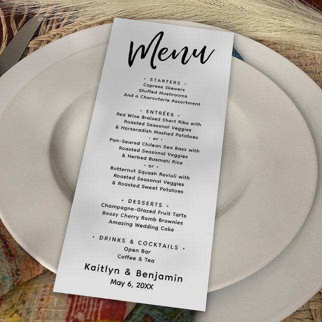 Minimalist Modern Handwriting Typography Menu (Creator Uploaded)