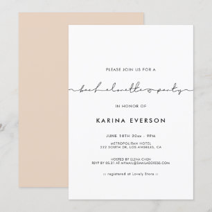 Minimalist modern handwritten Bachelorette Party Invitation