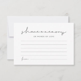 Minimalist modern handwritten Share a memory Card