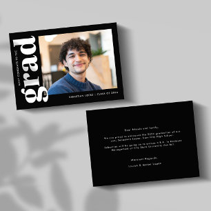 Minimalist Modern High School Graduation Announcement