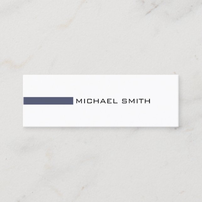 Minimalist Modern Independence Professional Mini Business Card (Front)
