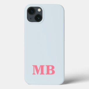 Minimalist Modern Initial Monogram iPhone 13 Case