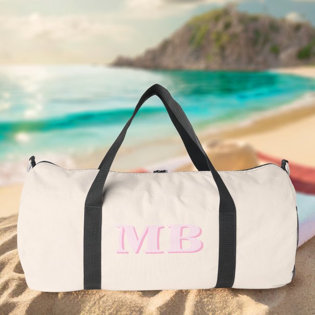 Minimalist Modern Initial Monogram Duffle Bag (Creator Uploaded)