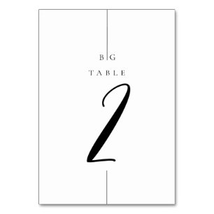 Minimalist Modern Inline Monogram Wedding Table Number