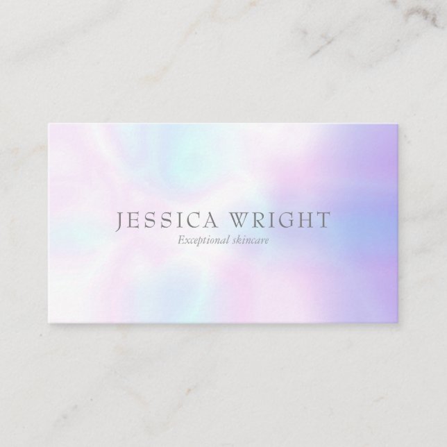 Minimalist Modern Iridescent Professional Business Card (Front)