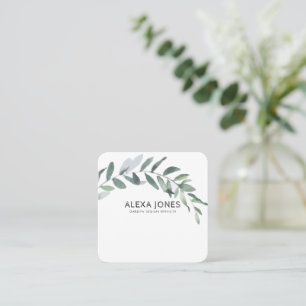 Minimalist Modern Landscaping Garden design Square Business Card