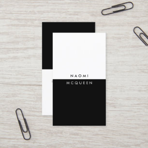 Minimalist Modern Luxury Black and White Simple Business Card
