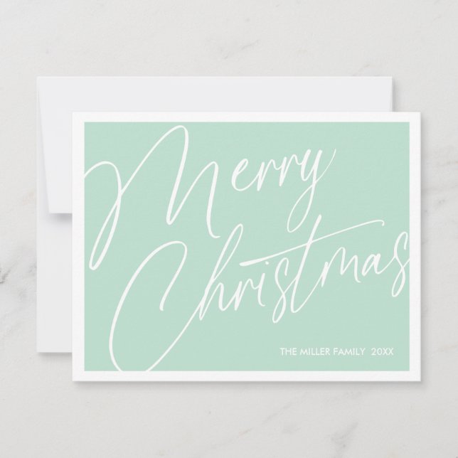 Minimalist Modern Merry Christmas Card – Custom (Front)
