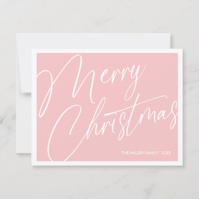 Minimalist Modern Merry Christmas Card – Custom (Front)