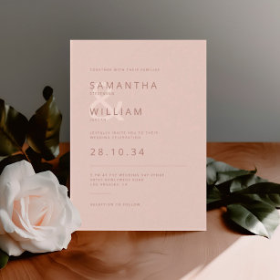 Minimalist modern mix & match elegant wedding invitation